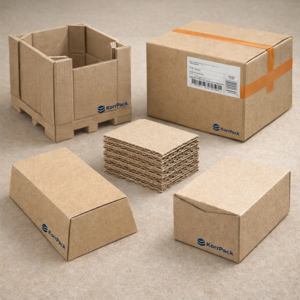 Custom corrugated boxes manufacturing including RSC cartons and multi-ply boards