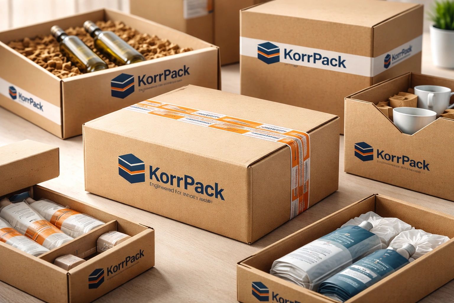 Custom corrugated packaging products manufactured by KorrPack India