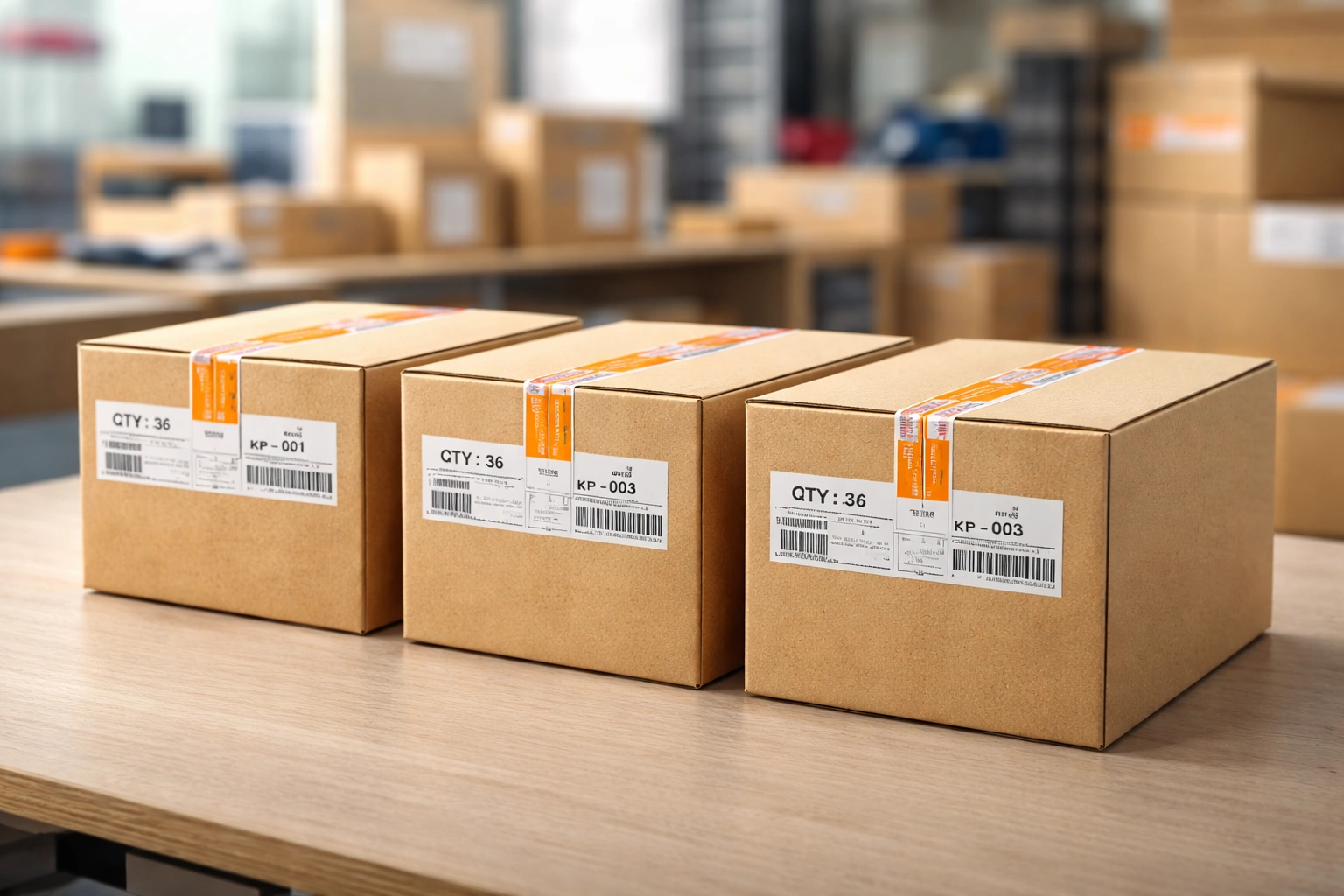 Regular slotted cartons RSC boxes for shipping and storage